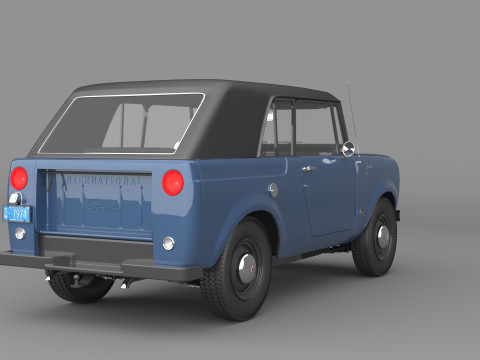 1967 International Scout 800 Sporttop Modelo 3D