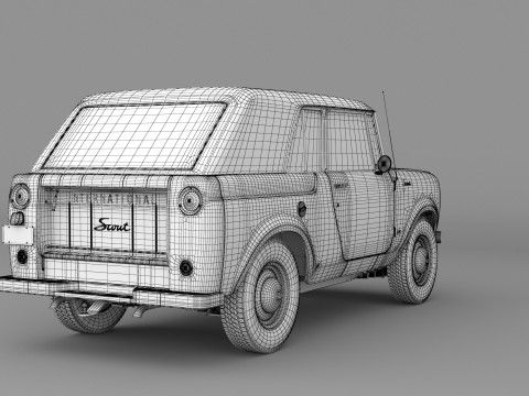 1967 International Scout 800 Sporttop Modelo 3D