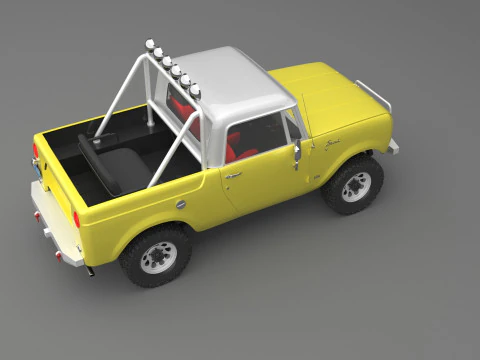1967 International Scout 800 Pickup Custom 3D Model