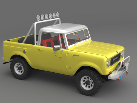 1967 International Scout 800 Pickup Custom 3D मॉडल