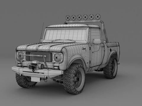 1967 International Scout 800 Pickup Custom 3D Model