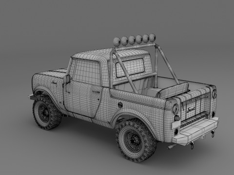 1967 International Scout 800 Pickup Custom 3D मॉडल