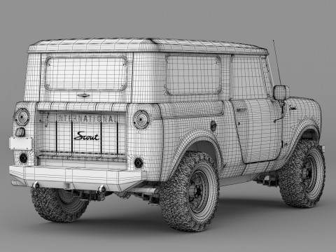 1967 International Scout 800 Custom 3D 모델