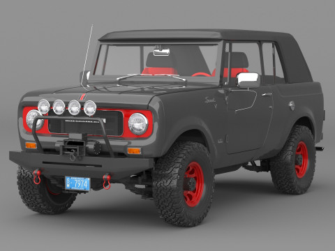 1967 International Scout 800 Sporttop Custom 3Dモデル