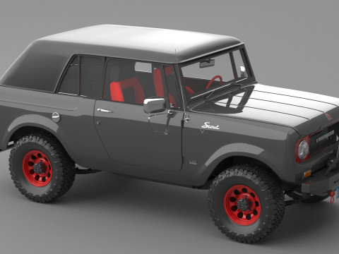 1967 International Scout 800 Sporttop Custom 3D-Modell