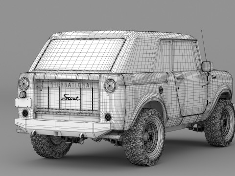 1967 International Scout 800 Sporttop Custom 3D-Modell