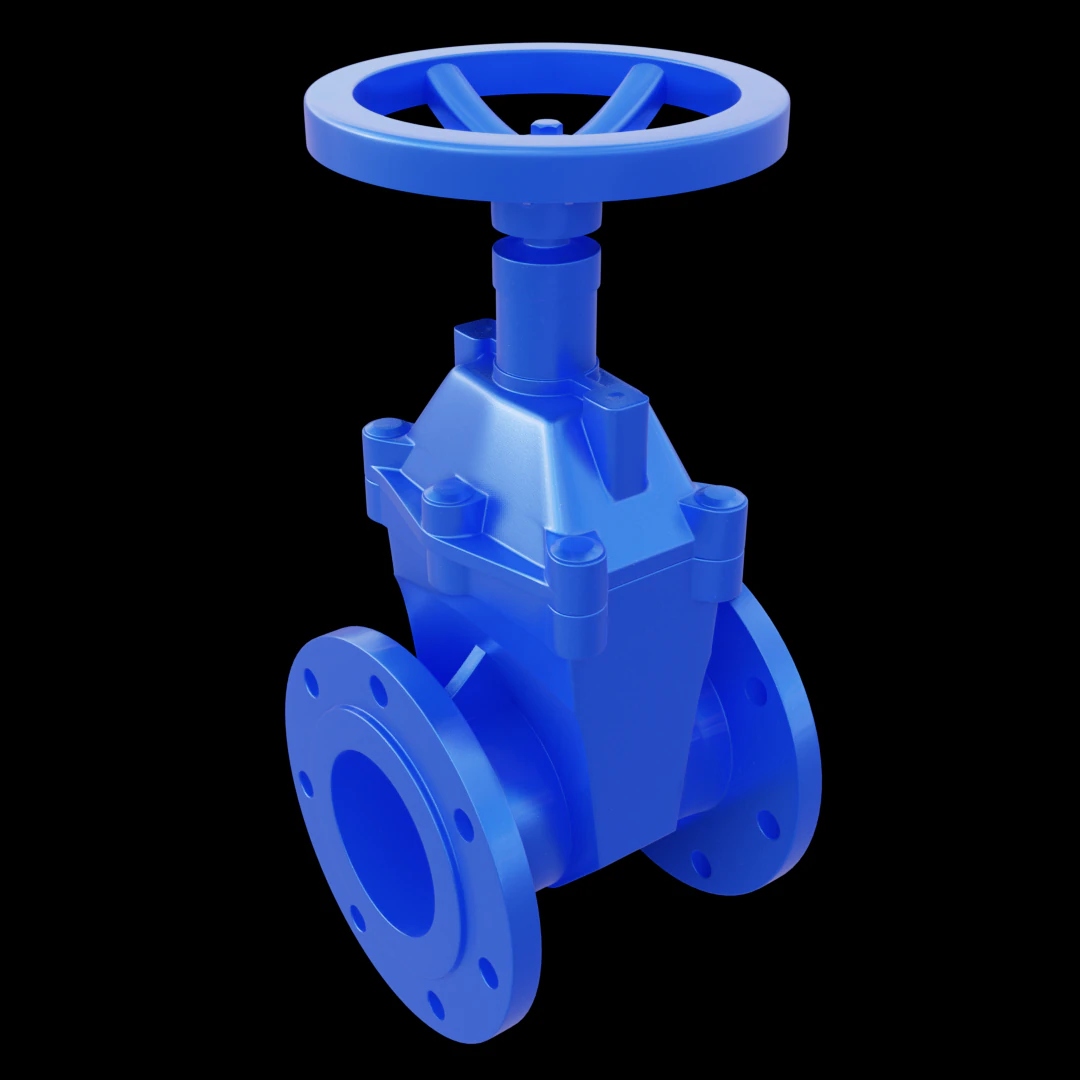 Gate valve 3D Model .c4d .max .obj .3ds .fbx .stl .blend 