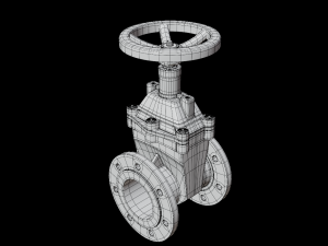Gate valve Modelo 3D