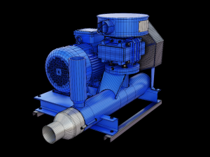 Industrial wind blower Modèle 3D