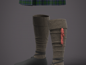 Clothing high-poly Scottish kilt Costume Modello 3D