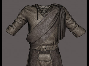 Clothing high-poly Scottish kilt Costume Modello 3D