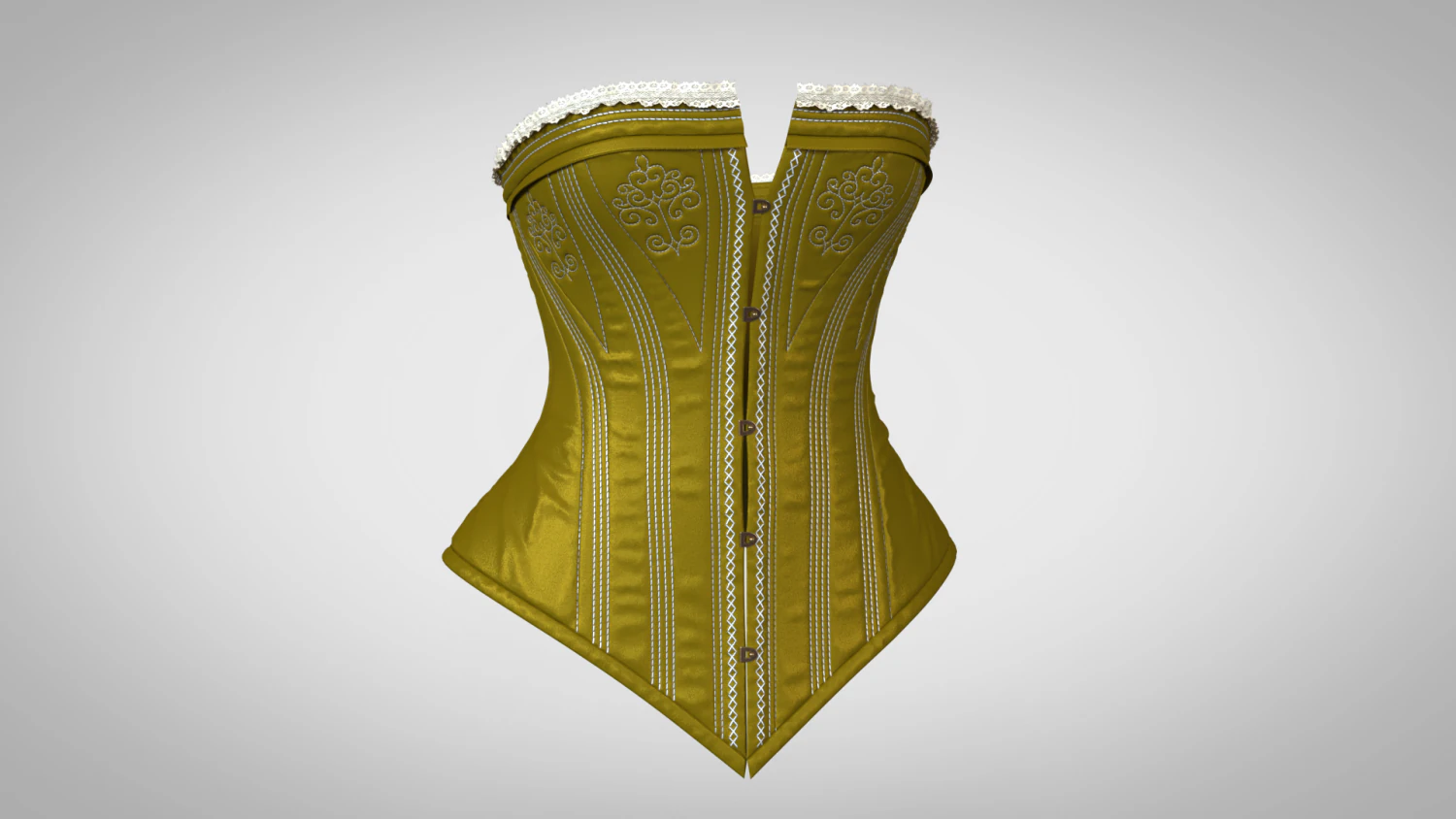 Clothing high-poly model Corset 3D Model .c4d .max .obj .3ds .fbx .stl .blend