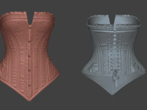 Clothing high-poly model Corset 3D Model