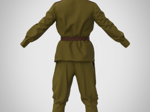 Clothing high-poly Soviet Soldier Uniform Modelo 3D