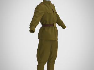 Clothing high-poly Soviet Soldier Uniform Modelo 3D