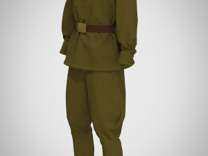 Clothing high-poly Soviet Soldier Uniform Modelo 3D