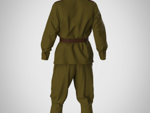 Clothing high-poly Soviet Soldier Uniform Modelo 3D