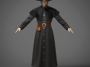 Clothing high-poly Plague Doctor 3D 模型