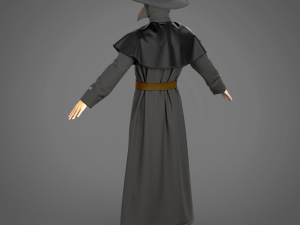 Clothing high-poly Plague Doctor 3D 模型