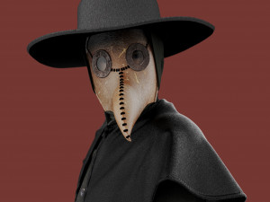 Clothing high-poly Plague Doctor 3D 模型