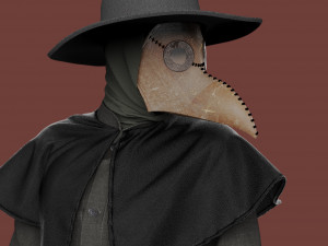 Clothing high-poly Plague Doctor 3D 模型