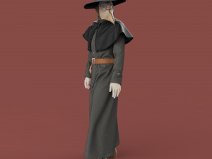 Clothing high-poly Plague Doctor 3D 模型
