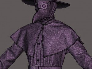 Clothing high-poly Plague Doctor 3D 模型