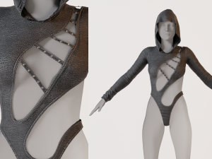 Clothing lowpoly highpoly Leather Body 3D 模型