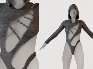 Одяг lowpoly highpoly Leather Body 3D Модель