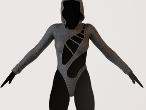 Clothing lowpoly highpoly Leather Body 3D Model