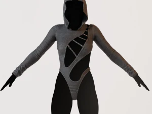 Clothing lowpoly highpoly Leather Body 3D Model