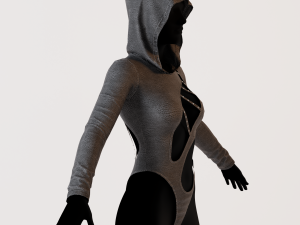 Clothing lowpoly highpoly Leather Body 3D Model