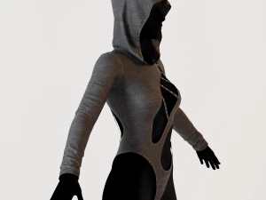 Clothing lowpoly highpoly Leather Body 3D Model