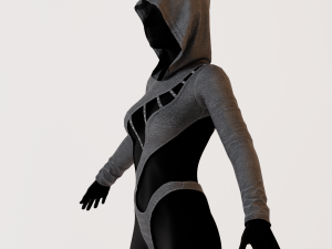 Clothing lowpoly highpoly Leather Body 3D Model