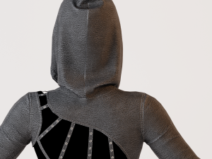 Clothing lowpoly highpoly Leather Body 3D Model
