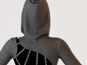 Clothing lowpoly highpoly Leather Body 3D Model