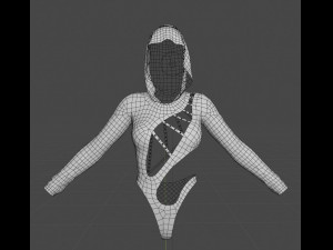 Clothing lowpoly highpoly Leather Body 3D Model