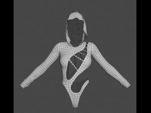 Clothing lowpoly highpoly Leather Body 3D Model