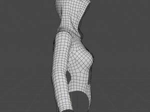 Clothing lowpoly highpoly Leather Body 3D Model