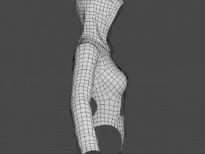 Clothing lowpoly highpoly Leather Body 3D Model