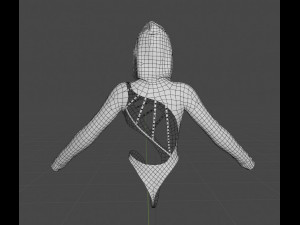 Clothing lowpoly highpoly Leather Body 3D Model