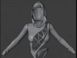 Clothing lowpoly highpoly Leather Body 3D Model