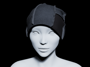 Clothing high-poly Set 3Knit Hat 3D Model