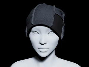 Clothing high-poly Set 3Knit Hat 3D Model