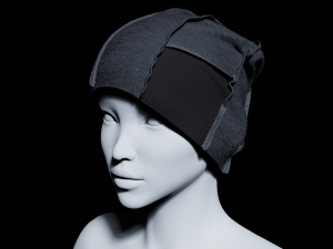 Clothing high-poly Set 3Knit Hat 3D Model