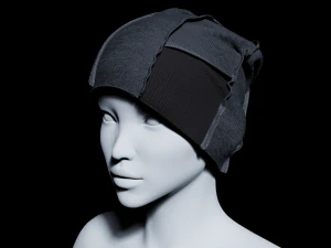 Clothing high-poly Set 3Knit Hat 3D Model