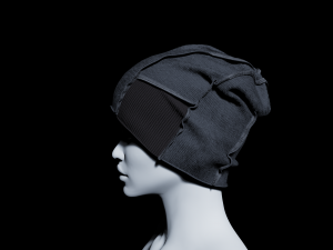 Clothing high-poly Set 3Knit Hat 3D Model