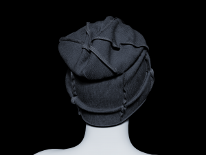 Clothing high-poly Set 3Knit Hat 3D Model