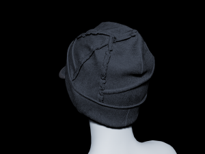 Clothing high-poly Set 3Knit Hat 3D Model