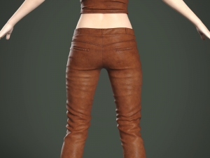 Clothing high-poly Leather Costume Modelo 3D